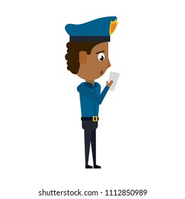 Cute police officer cartoon
