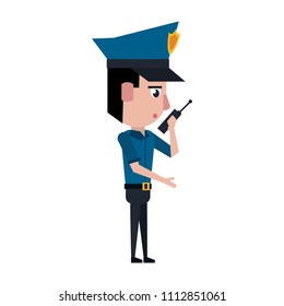 Cute police officer cartoon