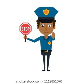 Cute Police Officer Cartoon Stock Vector (Royalty Free) 1112851070 ...