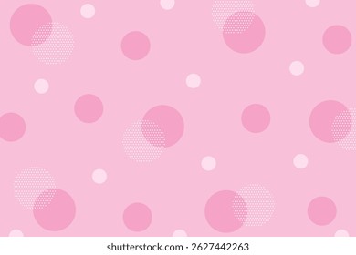 Cute polka dot background illustration - Pink