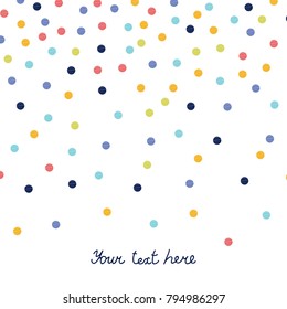 Cute polka dot. Postcard.