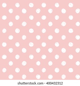 Cute polka dot seamless vector pattern