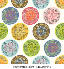 Cute polka dot. Vintage vector seamless pattern.