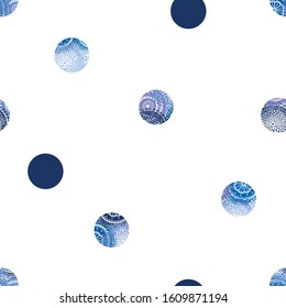 Cute polka dots. Abstract seamless pattern.  Can be used in textile industry, paper, background, scrapbooking.