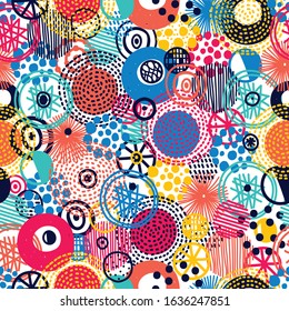 Cute polka dots. Abstract seamless pattern.  Can be used in textile industry, paper, background, scrapbooking.