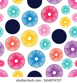 Cute polka dots. Abstract seamless pattern.  Can be used in textile industry, paper, background, scrapbooking.