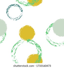 Cute puntos de polka. Impresión repetida sin vectores. Decoración Colorida. Fondo De Resumen Blanco Con Color De Agua Cae Formas Caóticas. Superficie artística simple. Rodamientos De Cepillo De Charla, Confetti.

