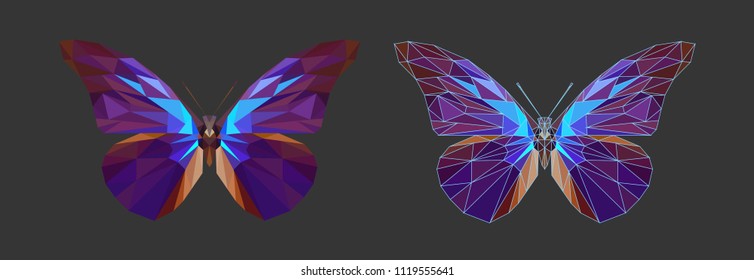 Cute polygonal butterfly