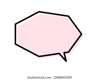 Cute polygonal speech bubble with misregistration