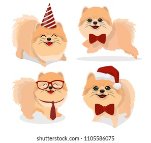 Cute Pomeranian Dog Puppy Illustration