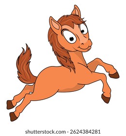Cute Pony Animal Cartoon Illustration