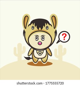 Cute pony horse character with expressions, vector, symbol and illustration. EPS10