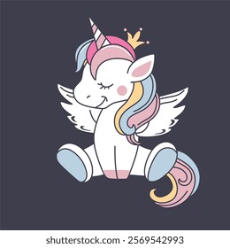 Cute Pony Vector Child Unicorn Vector Art