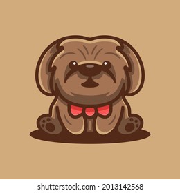 el logo de un perro canino lindo. adecuado para su identidad de marca.
