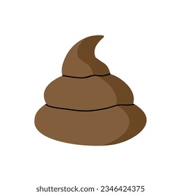 Cute poop character. Vector flat cartoon illustration icon design.