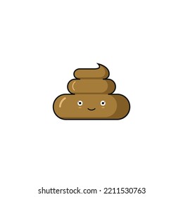 Cute poop emoticon vector graphics