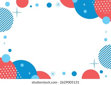 Ilustração de quadro de design pop bonito em cores marinhas