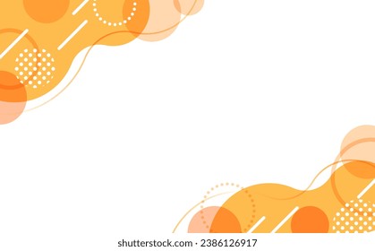 Cute pop orange abstract frame