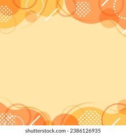 Marco abstracto de naranja pop corto