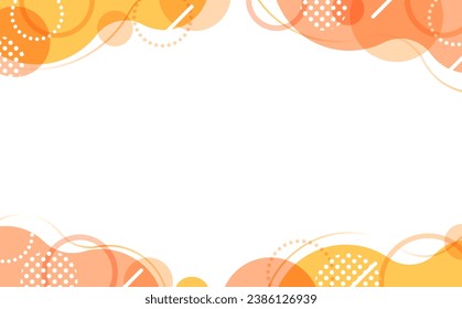 Cute pop orange abstract frame