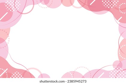 Cute pop pink abstract frame