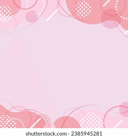 Cute pop pink abstract frame