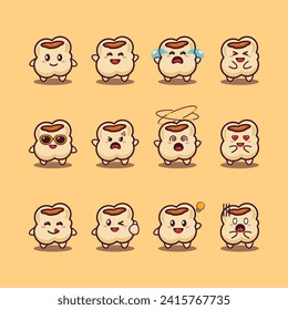 cute popcorn cartoon character vector illustration.