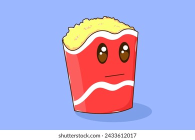 Cute Popcorn Cartoon Illustration Design