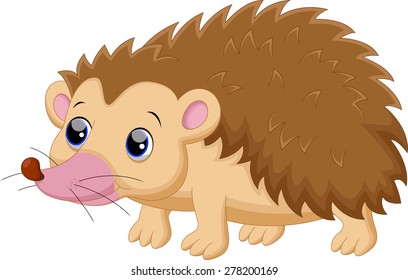 Cute Porcupine Cartoon Stock Vector (Royalty Free) 278200169