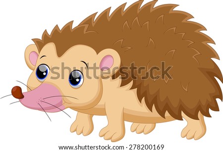 Cute Porcupine Cartoon Stock Vector (Royalty Free) 278200169 - Shutterstock