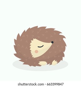 Cute porcupine cartoon vector illustration.