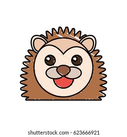 cute porcupine drawing animal