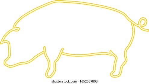 Cute Schweinefleisch-Stencil EPS