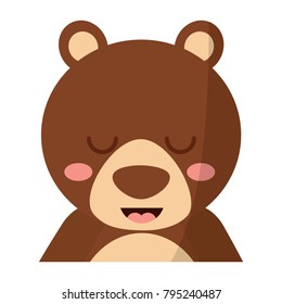cute portrait bear animal baby with close eyes