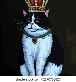 A cute portrait of cat royalty