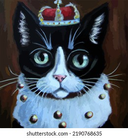 A cute portrait of cat royalty