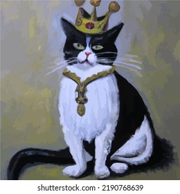 A cute portrait of cat royalty