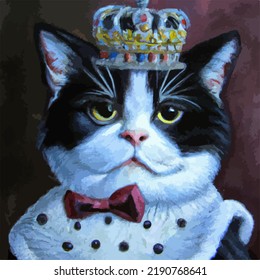A cute portrait of cat royalty
