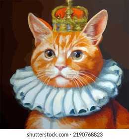 A cute portrait of cat royalty