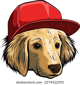 cute portrait of a dog vector illustration