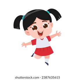 linda pose de un niño pequeño corriendo pequeño