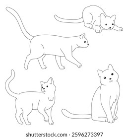 Cute poses of naughty kittens
