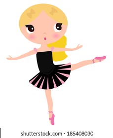 Cute posing beautiful black Ballerina girl