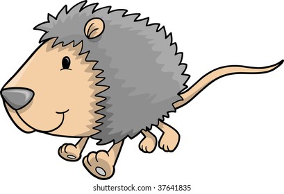 Cute Possum Vector Illustration