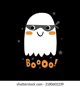 cute post drawn as vector for halloween print