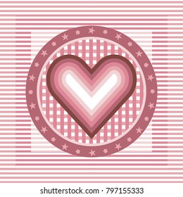 Cute postcard with heart