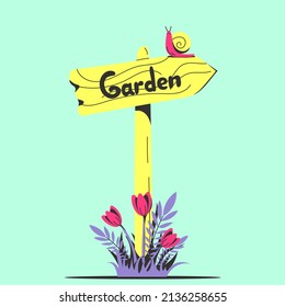 cute postcard with a picture of a slipper of leaves and flowers on a sky-blue background. plant theme. Index sign. it can be used as a postcard, invitation, illustration and so on.