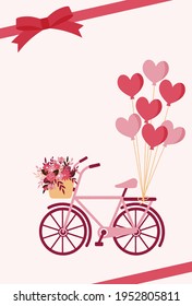 Cute Postkarte für den Valentinstag - Vertikal