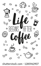 Cute poster with decorative calligraphic  lettering 