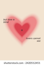 Cute poster with quote about love, Valentine's Day greeting card in modern, trendy colors, vector illustration.